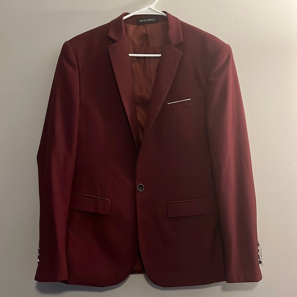 Maroon Men’s Blazer NWOT